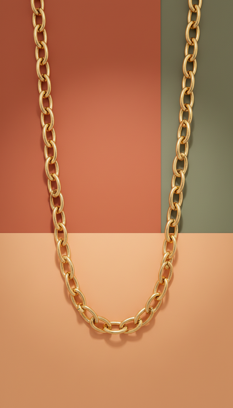Goldene Kette mit mediterranen Akzenten