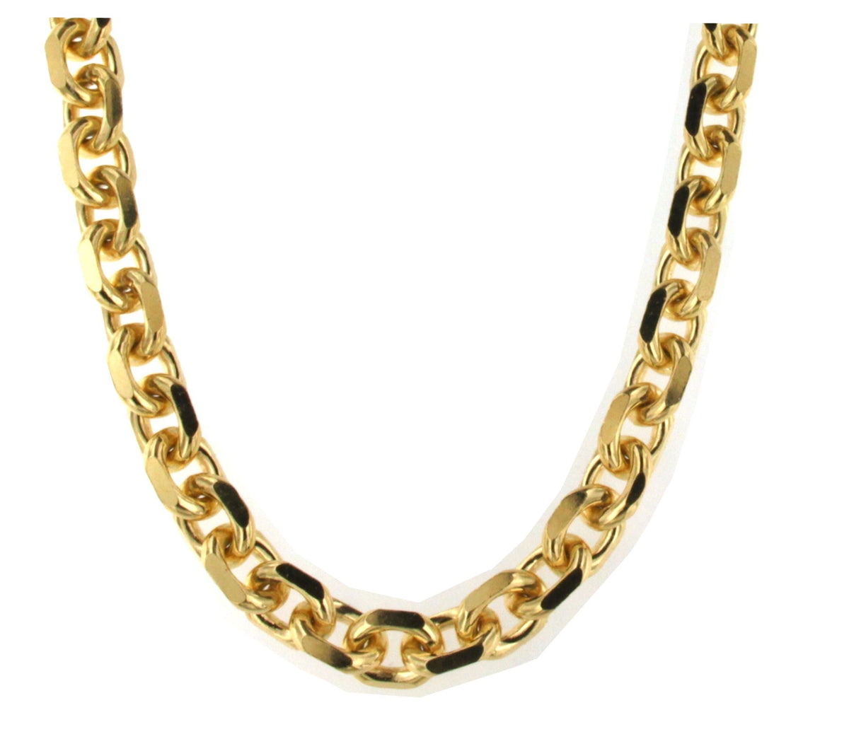 Ankerkette 925 Silber 18kt vergoldet 11 mm